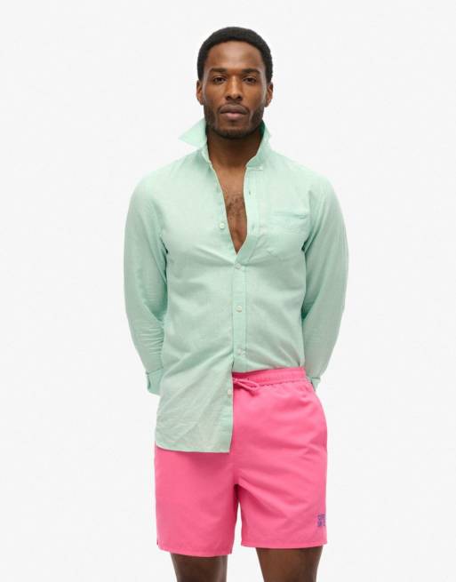 Superdry – Essential – Badeshorts in Schockrosa, 17 Zoll Schrittlänge, 4 von 7