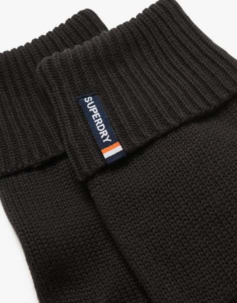 Superdry - Essential - Gants en maille à logo - Noir - view 1