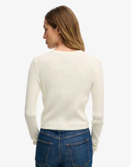 Superdry - Essential - Gilet léger - Blanc cassé, 3 de 5