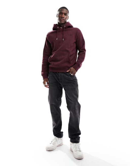 Superdry Essential Logo Sweatshirt in Track Burgundy Marl