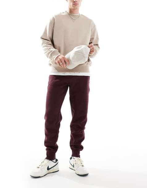 Superdry Essential logo joggers in red marl - view 1