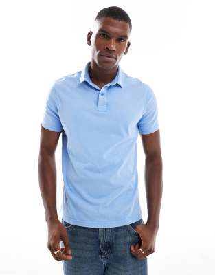 Superdry - Essential - Polo en jersey - Bleu jacinthe