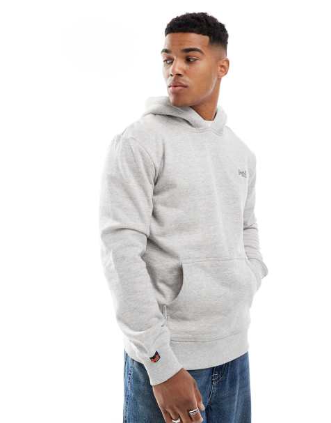 Superdry - Essential - Sweat à capuche avec logo - Gris universitaire - view 1