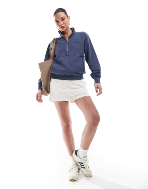 Superdry - Essential - Sweat oversize à logo et col zippé - Bleu marine, 4 de 4