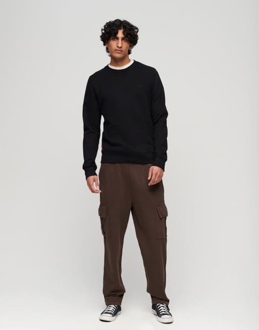 Superdry - Essential - Sweat ras de cou à logo - Noir