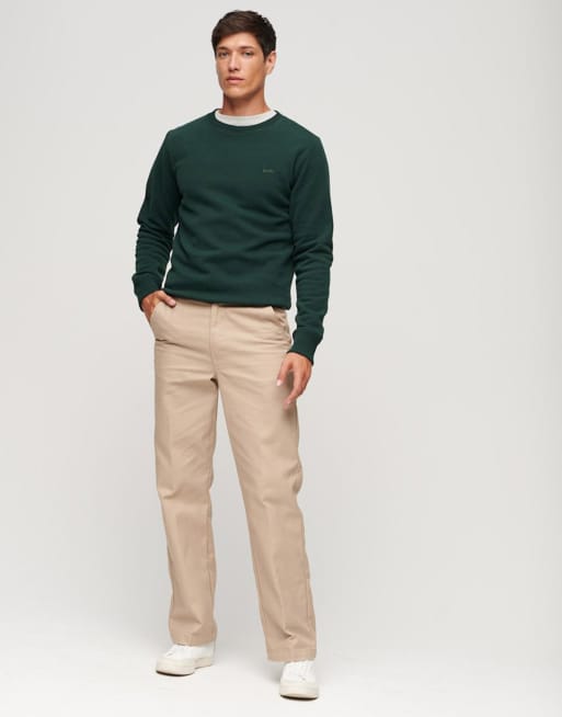 Superdry - Essential - Sweat ras de cou à logo - Vert forêt