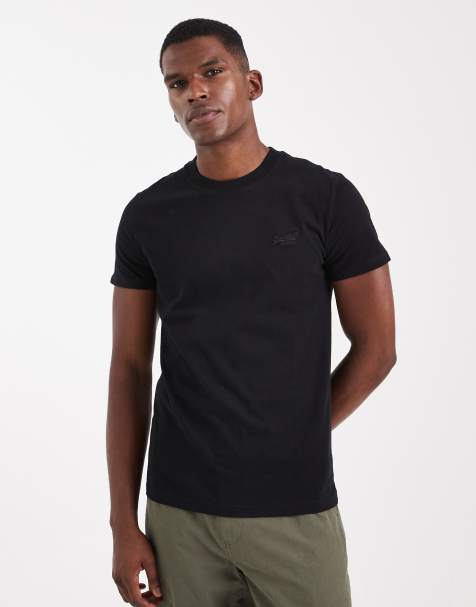 Superdry - Essential - T-shirt en coton à logo - Noir/noir - view 1