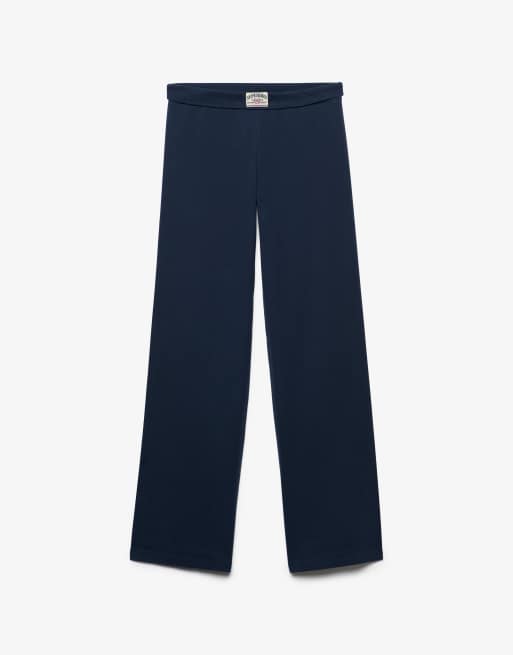 Superdry essentials athlétiques jogger à taille rabattable en bleu marine standard, 5 de 5