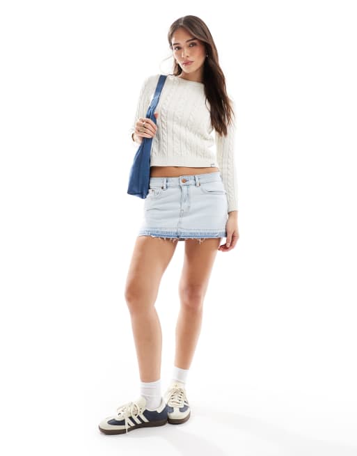 Superdry Essentials slim cable jumper in ecru, 2 of 4