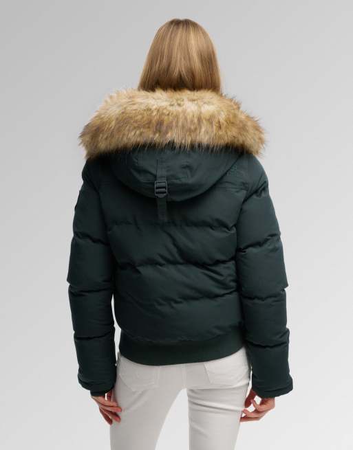Superdry Everest bomber à capuche vert cèdre, 6 de 7
