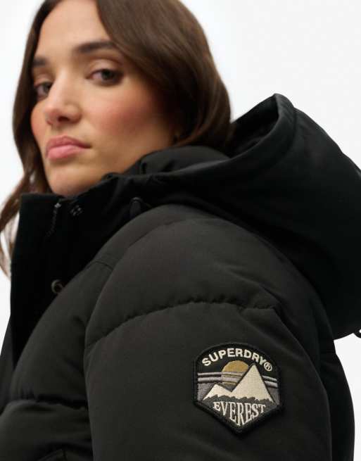 Superdry Everest bomber jacket in black, 4 of 7