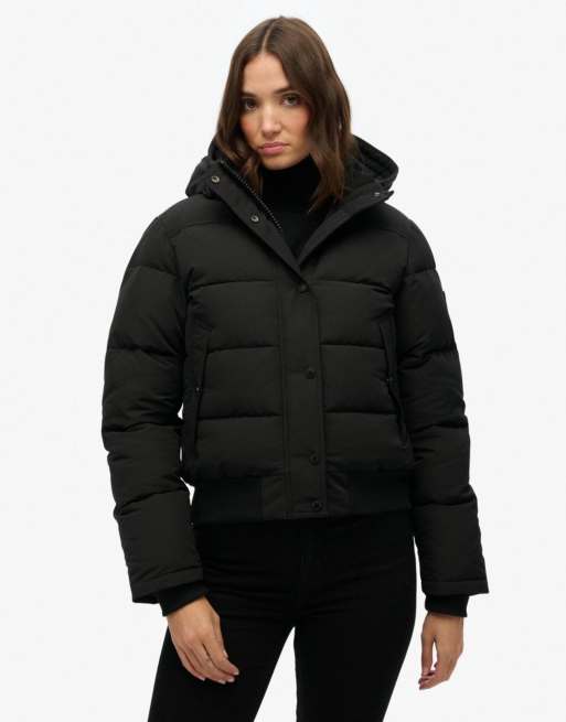 Superdry Everest bomber jacket in black, 5 of 7