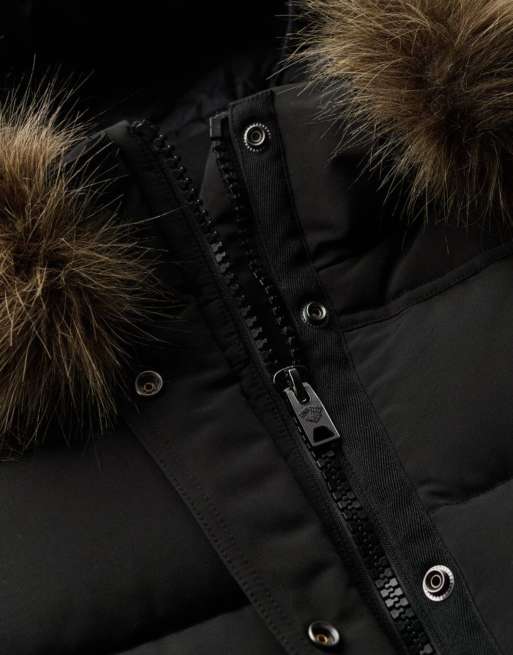 Superdry – Everest – Bomberjacke in Schwarz mit Kapuze, 5 von 7