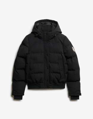 Superdry Damen Schwarz Bomberjacke Everest - Bild 4