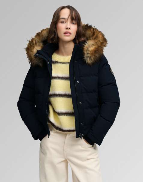 Superdry Everest hooded bomber jacket in eclipse navy - view 1