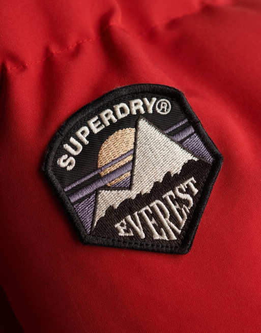 Superdry Everest hooded bomber jacket in varsity red, 7 of 7