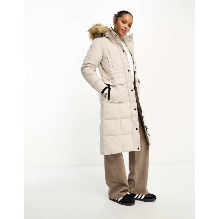 Superdry everest longline quilted 2024 coat