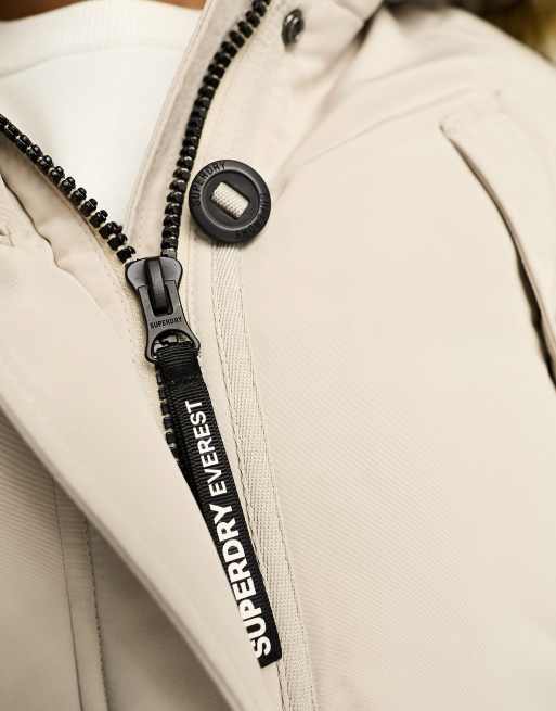 Superdry – Everest – Parka in Chateau-Grau mit Kapuze mit Kunstpelzbesatz, 3 von 4