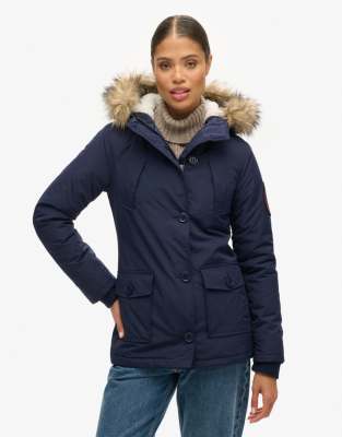 Superdry - Everest - Parka-Jacke in Marineblau