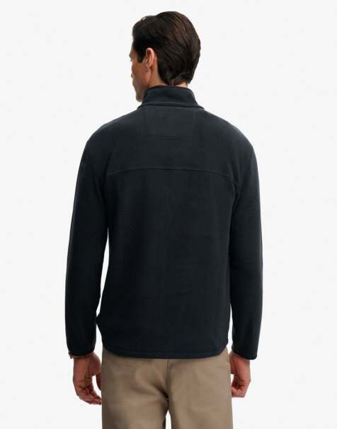 Superdry Expedition fleece half zip in eclipse navy - view 1