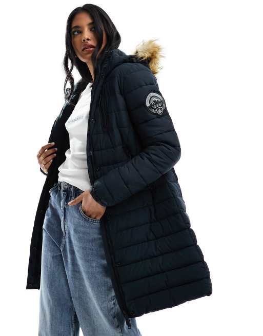 Superdry on sale navy coat