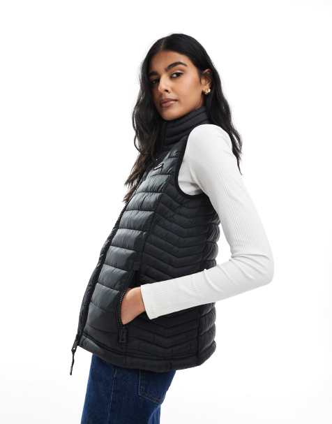 Superdry – Fuji – Leichte wattierte Weste in Schwarz - view 1