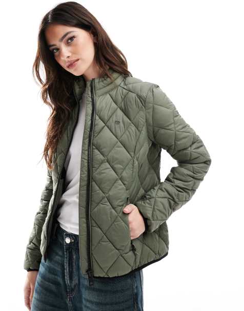 Superdry - Fuji Lite - Veste avec matelassage à losange - Vert olive cendré - view 1