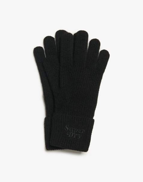 Superdry - Gants en maille côtelée douce - Noir - view 1
