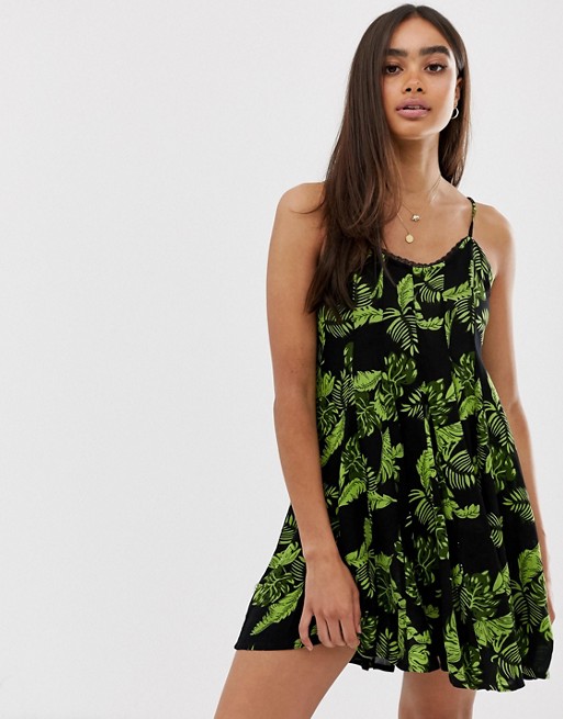 Superdry Gemma tropical foliage print dress