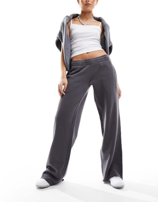 Superdry – Gerade geschnittene Jogginghose in anthrazitgrauer Vintage-Waschung
