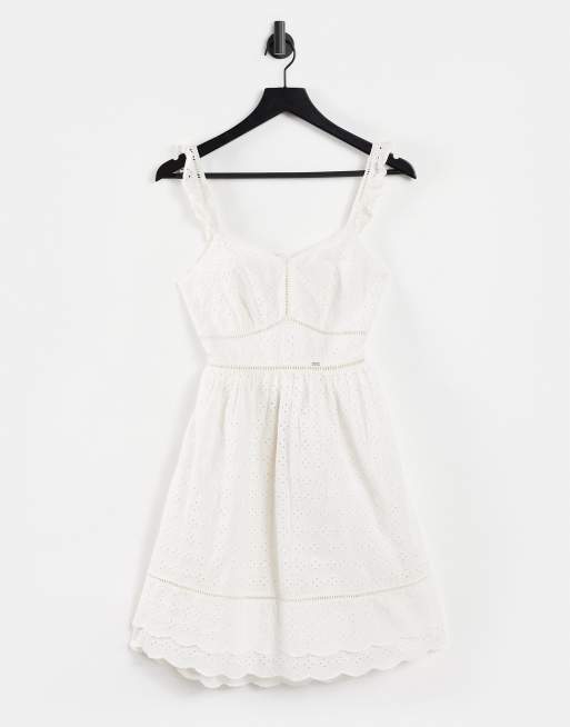 Superdry - Gia - Robe courte à bretelles fines - Blanc