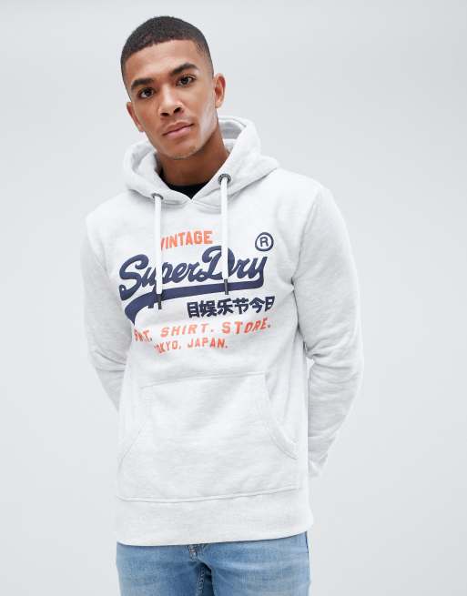 Superdry grå huvtröja