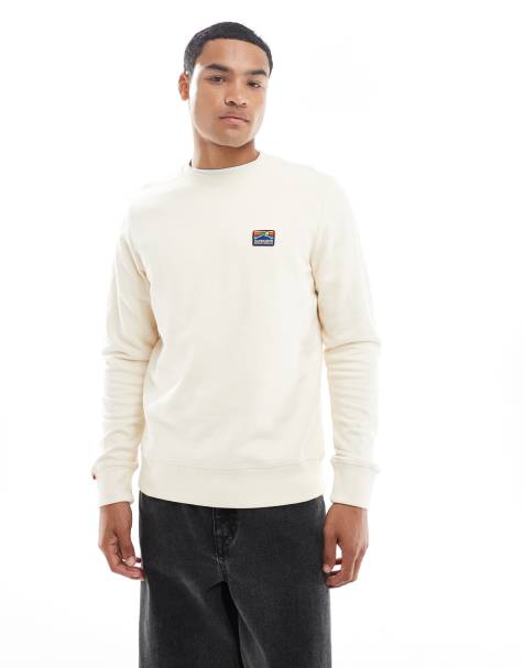 Superdry Great outdoors embroidered sweatshirt in oatmeal beige - view 1