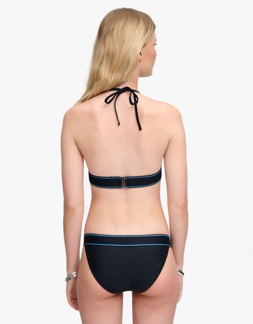 Superdry - Haut de bikini triangle à logo - Bleu marine éclipse, 5 de 7