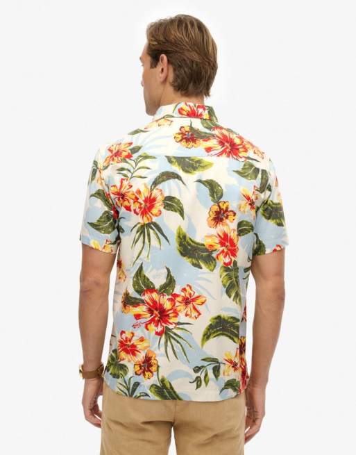 Superdry Hawaiian printed shirt in aloha shadow, 2 of 7