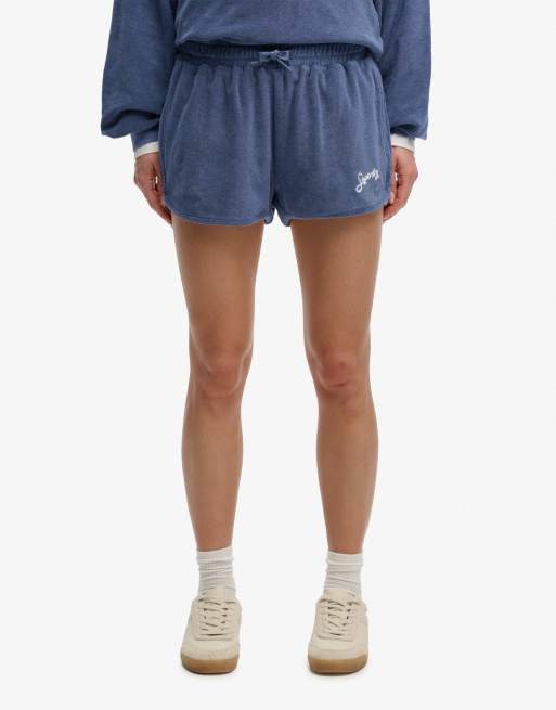 Superdry Heritage terry shorts in indigo, 3 of 7