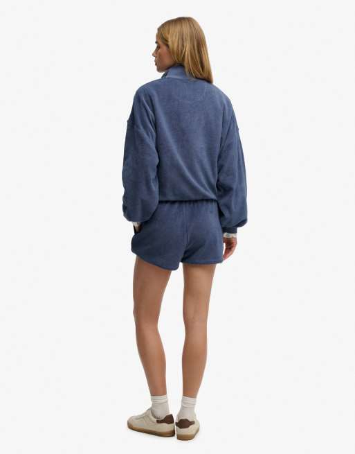 Superdry Heritage terry shorts in indigo, 5 of 7