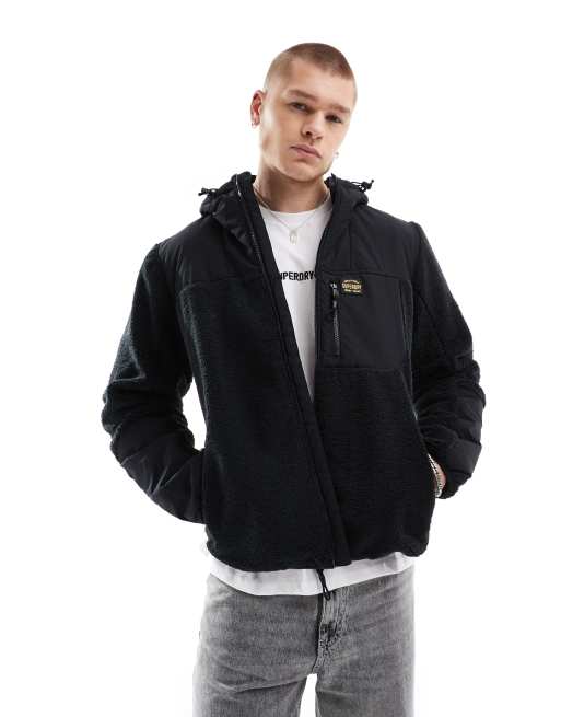 Superdry Hood expedition borg hybrid in noir ASOS