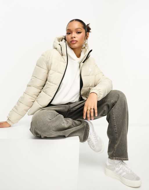 padded hybrid ASOS in hood Beige | jacket Superdry storm Pelican