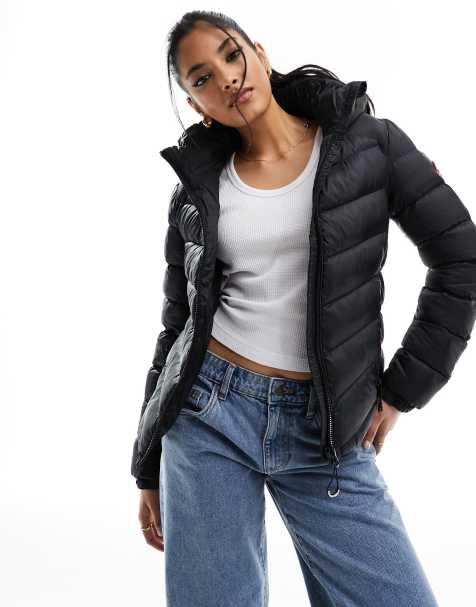 Superdry Hooded everest puffer bomber jacket in jet black - view 1