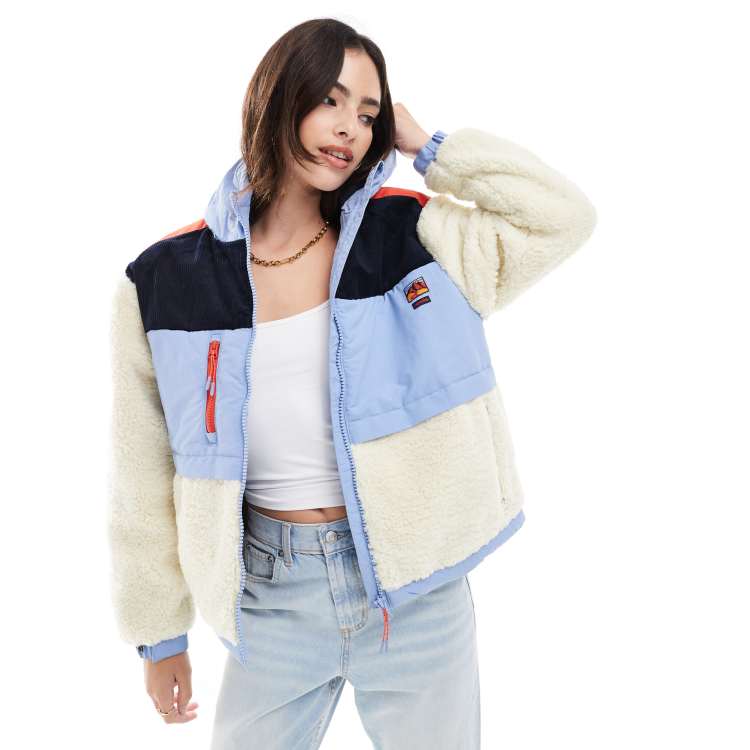 Superdry Hooded fleece jacket in urban cream ASOS