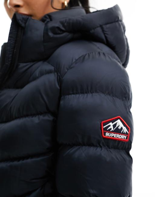 Superdry Hooded fuji padded jacket in eclipse navy | ASOS