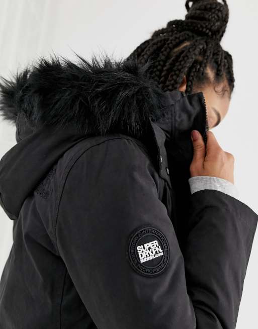 Microfibre parka on sale