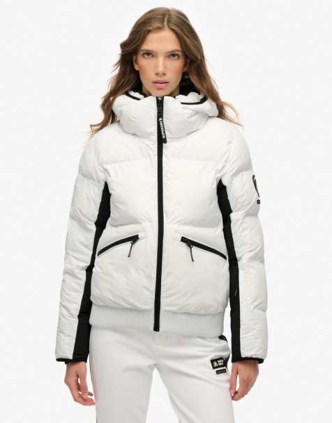 Superdry Hooded ski bomber jacket in optic - view 1