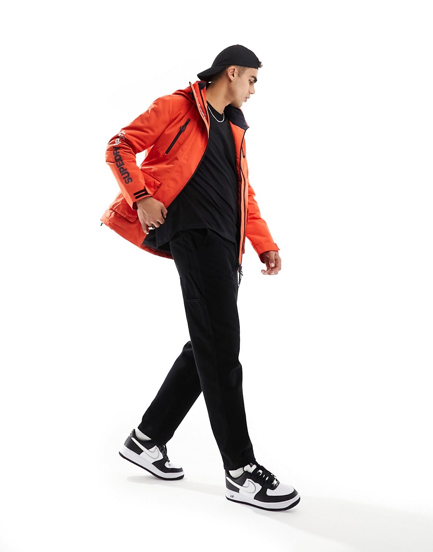 Superdry hooded ultimate windbreaker jacket in Bold Orange
