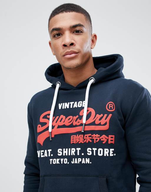 Vervagen Anesthesie Ontevreden Superdry hoodie in navy | ASOS