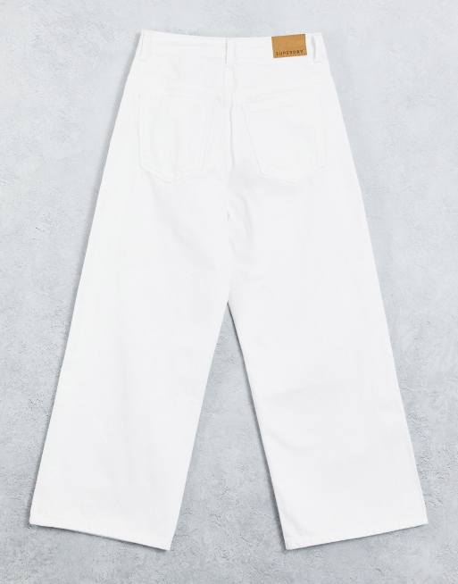 Superdry - Hvide cropped jeans med vide ben, 2 af 4