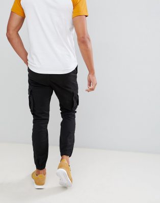 superdry black cargo pants