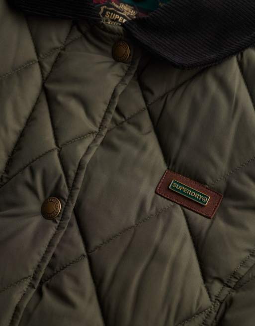 Superdry Jacke mit Cordbesatz in Armee-Khaki, 6 von 7