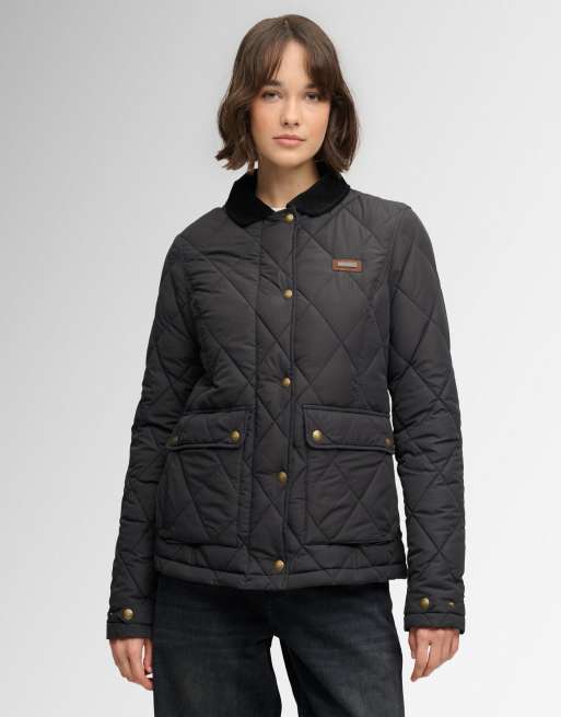 Superdry Jacke mit Cordbesatz in Schwarz, 2 von 7